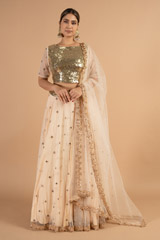 Peach Tulle Lehenga Set839 video
